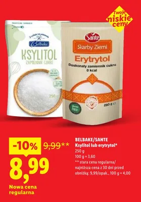 Ksylitol lub erytrytol promocja w Lidl