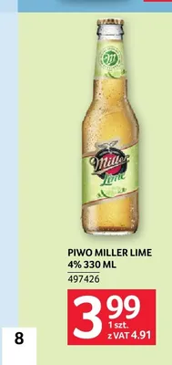 Piwo Miller Lime 4% promocja w Selgros