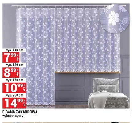 Firana żakardowa promocja w Merkury Market