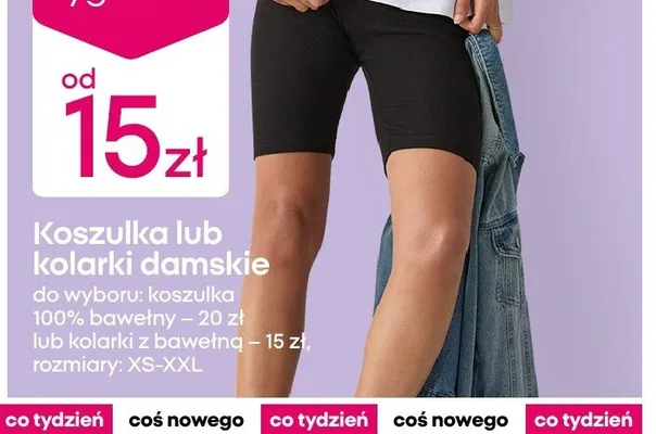 Kolarki damskie z bawełną  promocja w Pepco