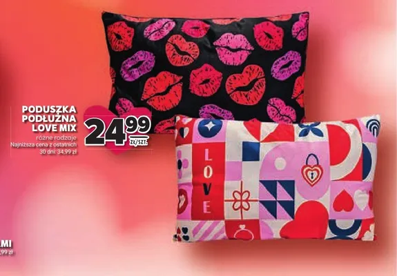 Poduszka podłużna love mix różne rodzaje promocja w Stokrotka