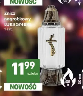 Znicz nagrobkowy Luks 574BKL promocja w Delikatesy Centrum