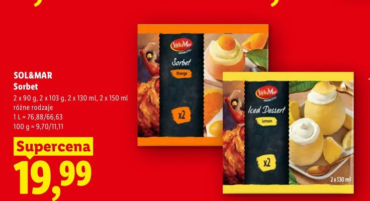 Iced Dessert Lemon Sol&Mar promocja w Lidl