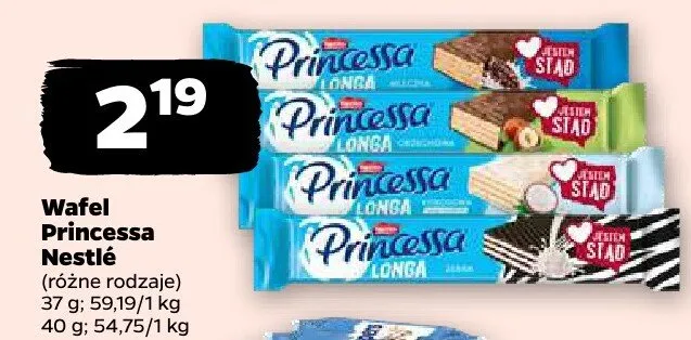 Wafel Princessa różne rodzaje promocja w Netto