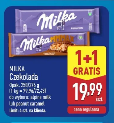 Czekolada Milka Alpine Milk promocja w Aldi