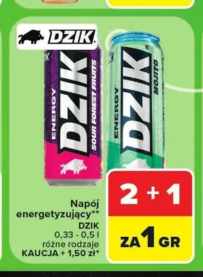Napój energetyzujący Dzik Mojito promocja w Carrefour