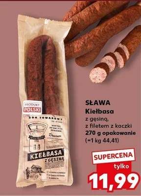 Kiełbasa z gęsiną z filetem z kaczki promocja w Kaufland