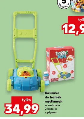 Kosiarka do baniek mydlanych Sporto Kids w zestawie 2 butelki z płynem promocja w Kaufland