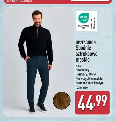 Spodnie sztruksowe męskie Up2fashion promocja w Aldi