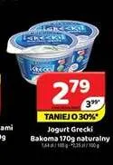 Jogurt grecki naturalny Bakoma promocja w Delfin