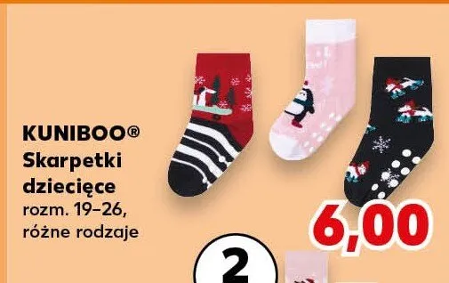 Skarpetki dziecięce Kuniboo rozm. 19-26 promocja w Kaufland