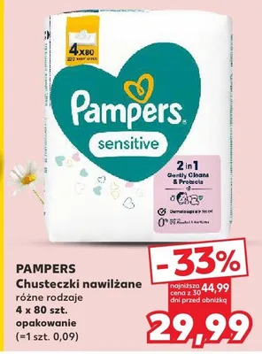 Chusteczki nawilżane różne rodzaje 4x80szt. promocja w Kaufland