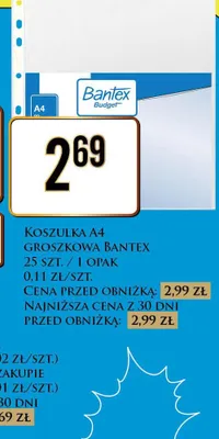 Koszulka A4 groszkowa Bantex promocja w Dino