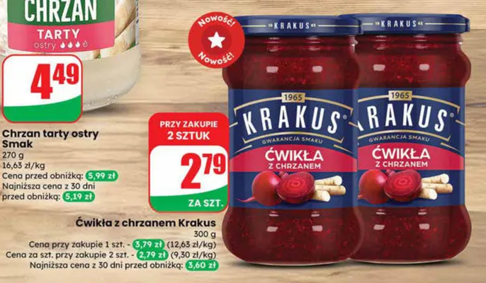 Ćwikła z chrzanem promocja w Dino