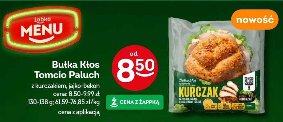 Bułka Kłos Tomcio Paluch jajko-bekon promocja w Żabka