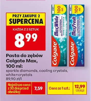 Pasta do zębów sparkle diamonds promocja w Biedronka
