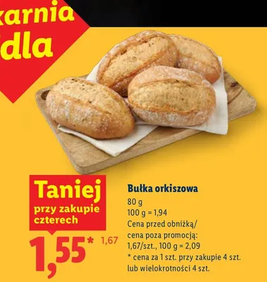 Bułka orkiszowa promocja w Lidl