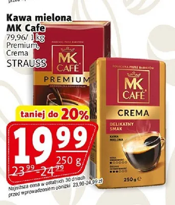 Kawa mielona MK Cafe Crema promocja w Prim Market
