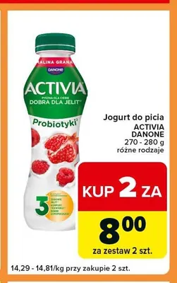 Jogurt do picia Activia Danone promocja w Carrefour Express
