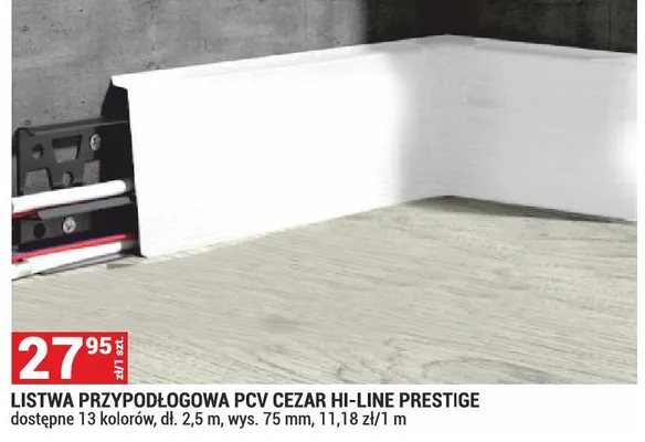 Listwa przypodłogowa PCV Cezar Hi-Line Prestige promocja w Merkury Market