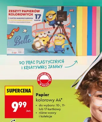 Papier kolorowy A4 11-kartkowy LOOZZ promocja w Biedronka