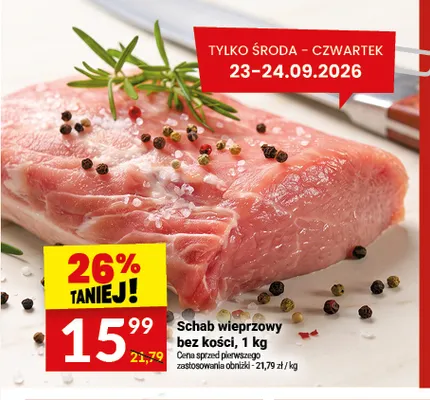 Schab wieprzowy bez kości promocja w Twój Market