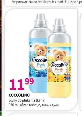 Płyn do płukania tkanin Coccolino Blue Splash promocja w Drogerie Polskie