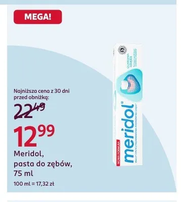 Pasta do zębów Meridol promocja w Rossmann