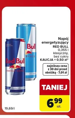 Napój energetyzujący klasyczny Red Bull promocja w Carrefour Market