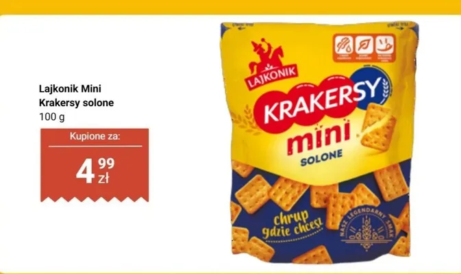 Mini krakersy solone promocja w Biedronka