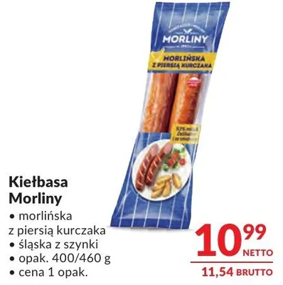 Kiełbasa Morliny morlińska z piersią kurczaka promocja w Makro