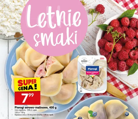 Pierogi serowo-malinowe Kuchnia Biedronki promocja w Twój Market