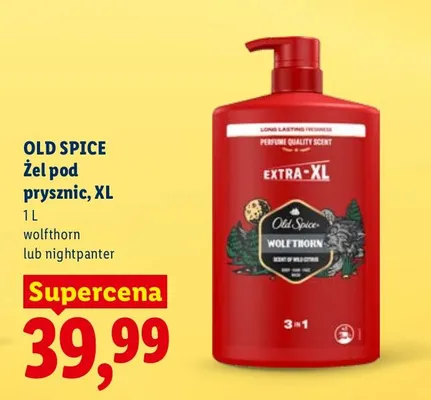 Żel pod prysznic, XL wolfthorn lub nightpanter promocja w Lidl