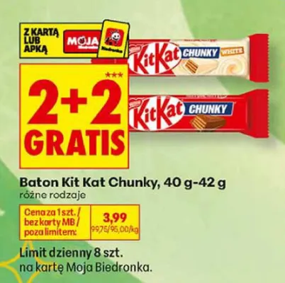 Baton KitKat Chunky White promocja w Biedronka
