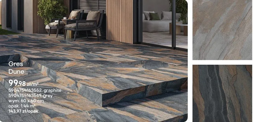 Płytki Dune graphite promocja w Castorama