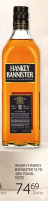 Whisky Hankey Bannister 12 YO 40% 700 ML promocja w Selgros