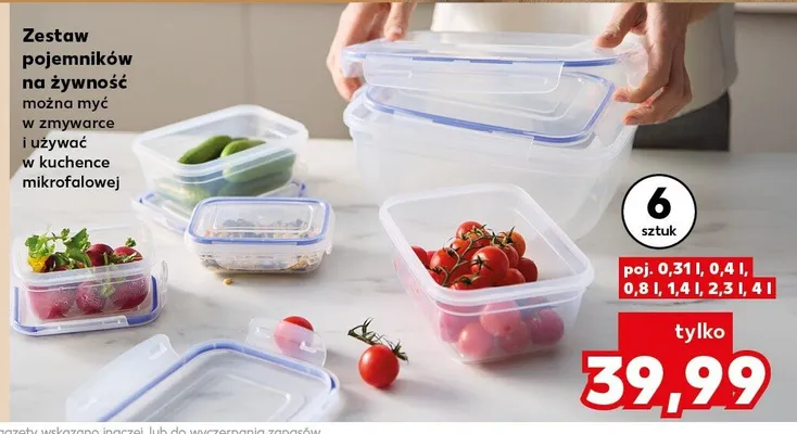 Zestaw pojemników na żywność 6 szt. promocja w Kaufland
