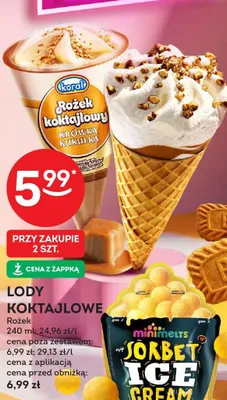 Lody koktajlowe Koral Rożek Krówka Kukułka promocja w Żabka