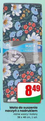 Mata do suszenia naczyń z nadrukiem różne wzory i kolory promocja w Dino