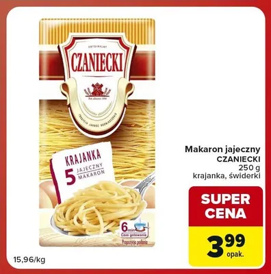 Makaron jajeczny Czaniecki Krajanka promocja w Carrefour Market