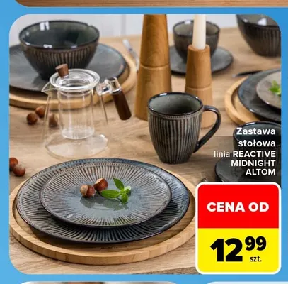 Zastawa stołowa linia Reactive Midnight Altom promocja w Carrefour