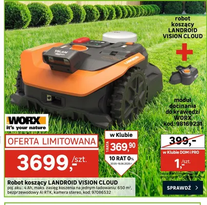 Moduł docinania do krawędzi WORX promocja w Leroy Merlin