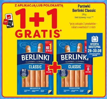 Parówki Berlinki Classic promocja w POLOmarket