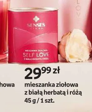 Mieszanka ziołowa z białą herbatą i różą Senses Story 45g promocja w Empik