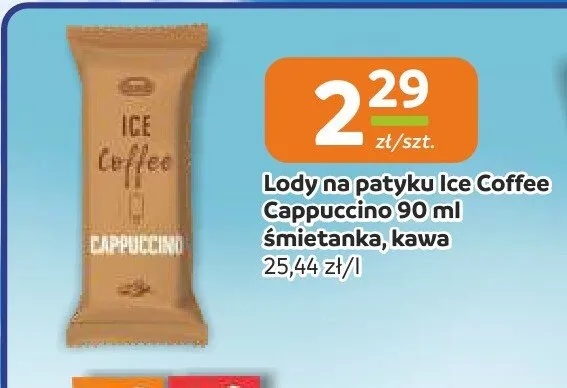 Lody na patyku Ice Coffee Cappuccino Kawa promocja w Gama