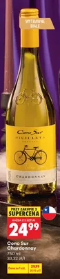 Wino białe wytrawne Cono Sur Chardonnay promocja w Biedronka