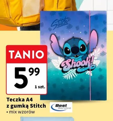Teczka A4 z gumką Stitch promocja w Intermarche