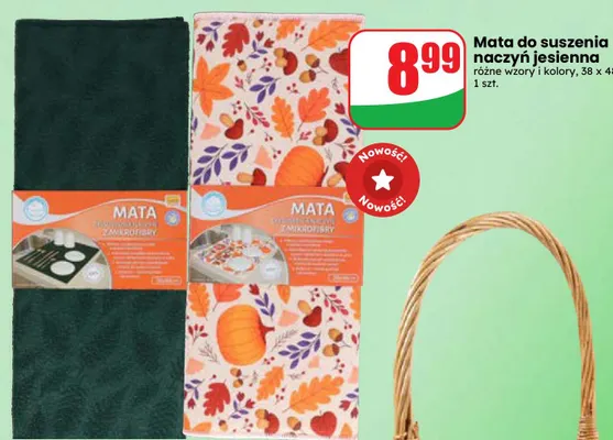 Mata do suszenia naczyń jesienna 38x48 cm promocja w Dino