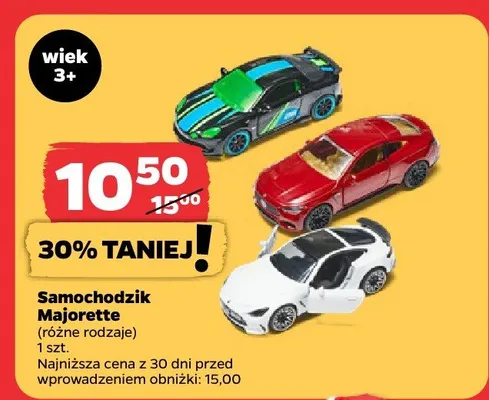 Samochodzik Majorette różne rodzaje promocja w Netto