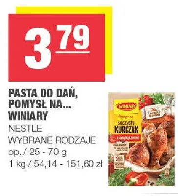 Pasta do dań Pomysł na... Winiary promocja w SPAR